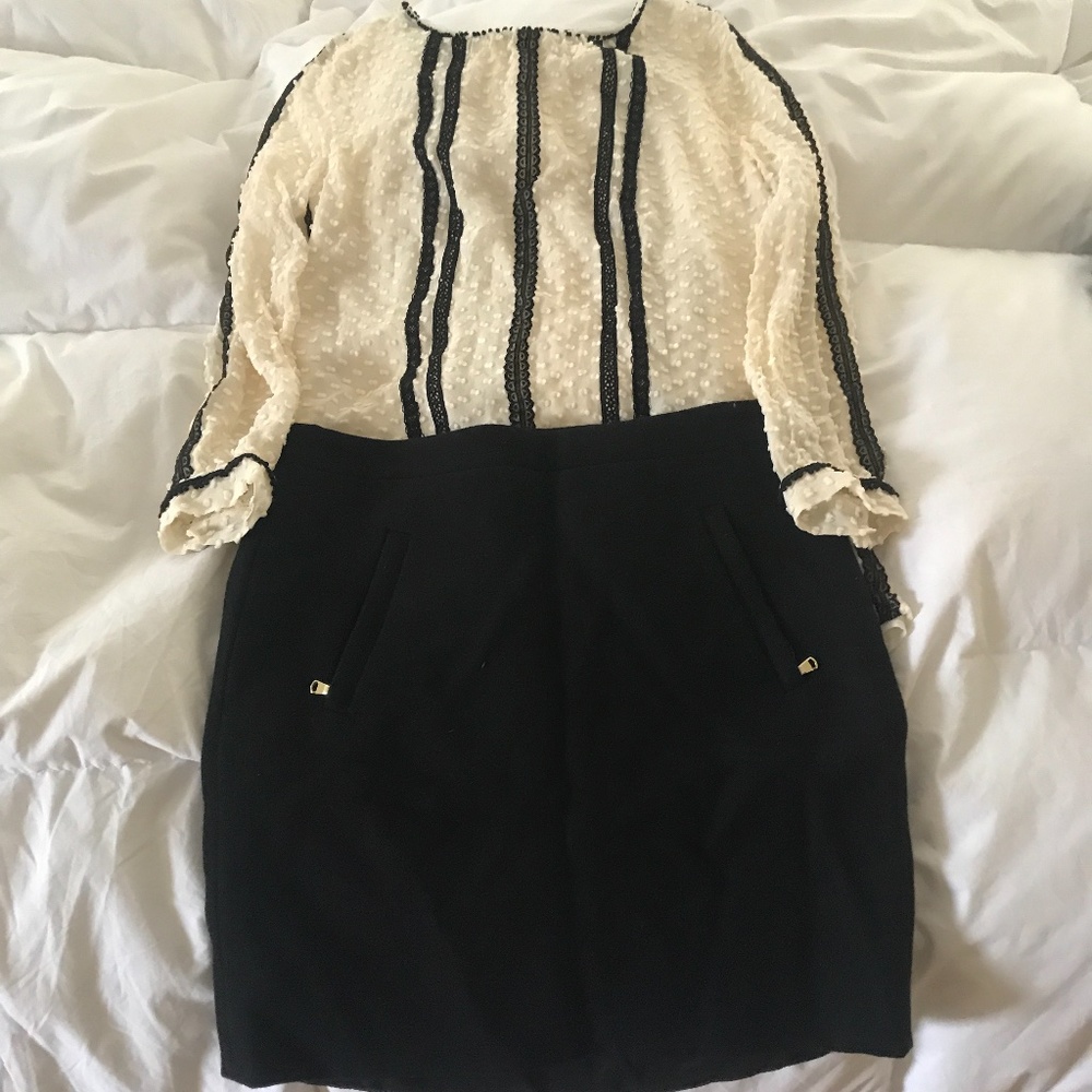 Jcrew shirt + skirt